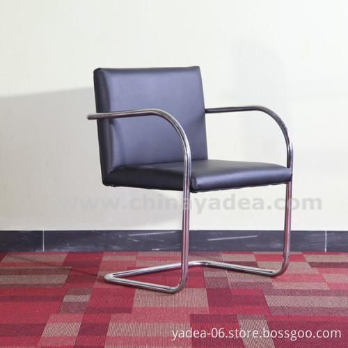 European style living room furniture luxury leather stainless steel office chair for sale